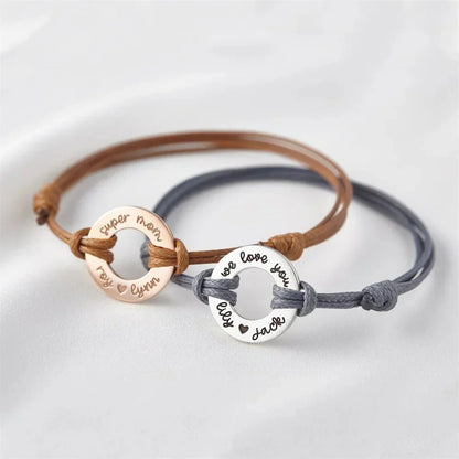 Personalized Monogrammed Rope Chain Bracelet - Luxicro