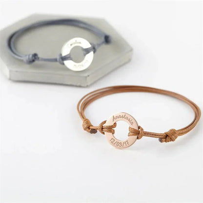 Personalized Monogrammed Rope Chain Bracelet
