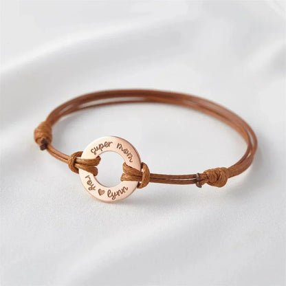 Personalized Monogrammed Rope Chain Bracelet