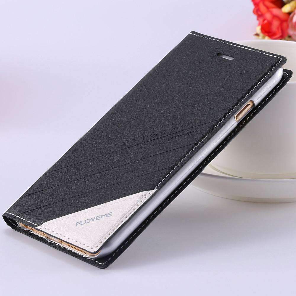 Durable Leather Phone Case with Magnetic Closure