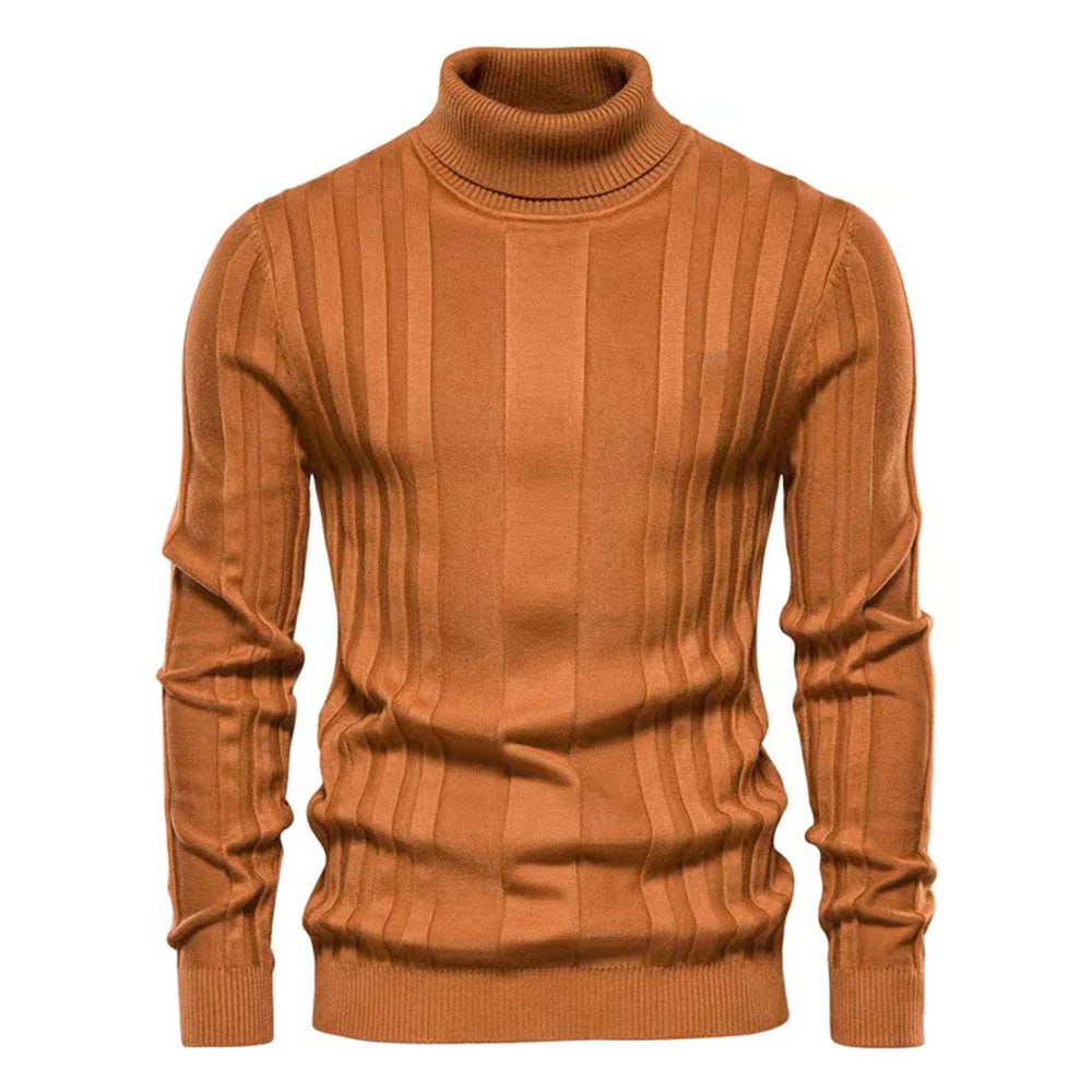 Classic Men's Turtleneck Jumper - Warm Slim Fit Sweater