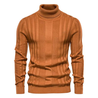 Classic Men's Turtleneck Jumper - Warm Slim Fit Sweater