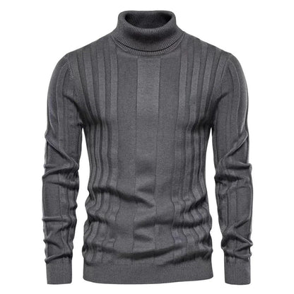 Classic Men's Turtleneck Jumper - Warm Slim Fit Sweater