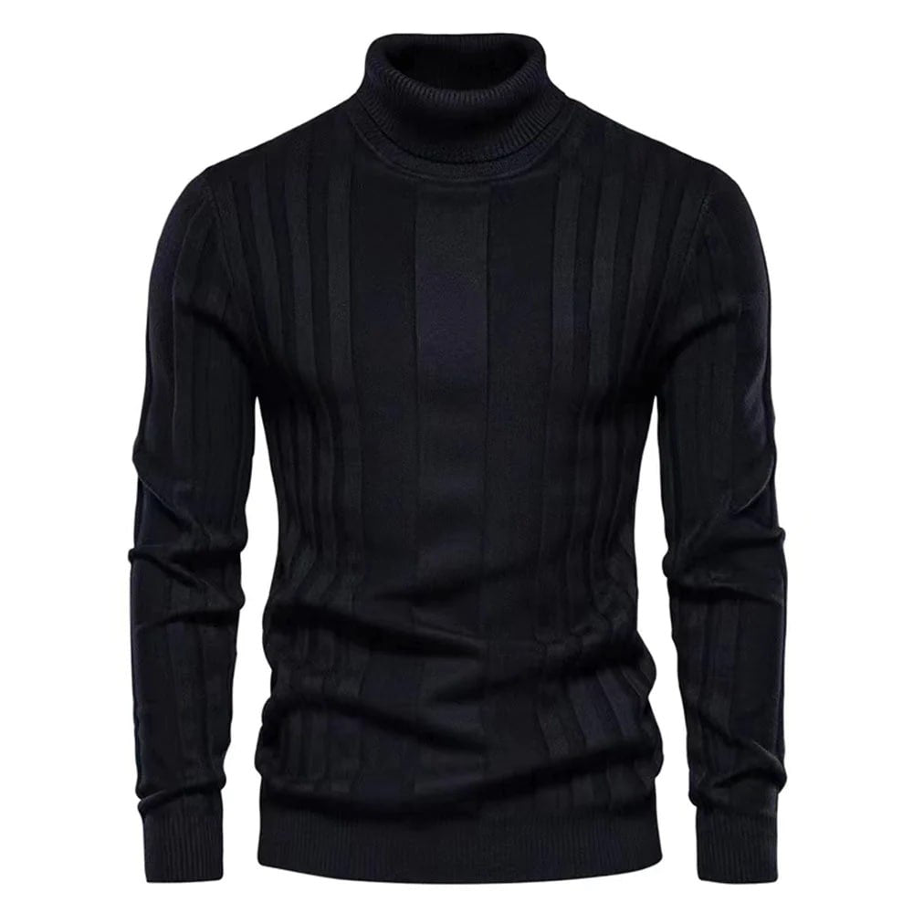 Classic Men's Turtleneck Jumper - Warm Slim Fit Sweater