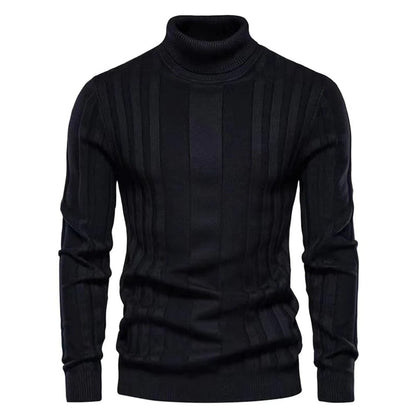 Classic Men's Turtleneck Jumper - Warm Slim Fit Sweater
