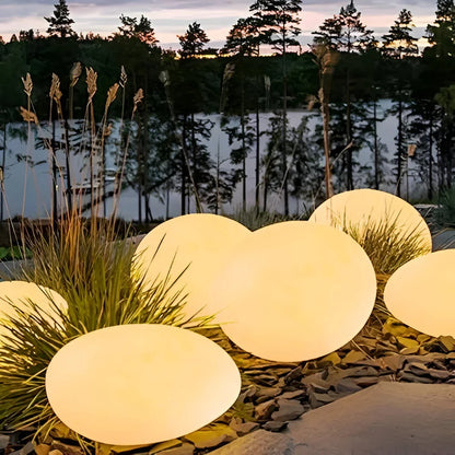 Solar Powered Outdoor Stone Lamp