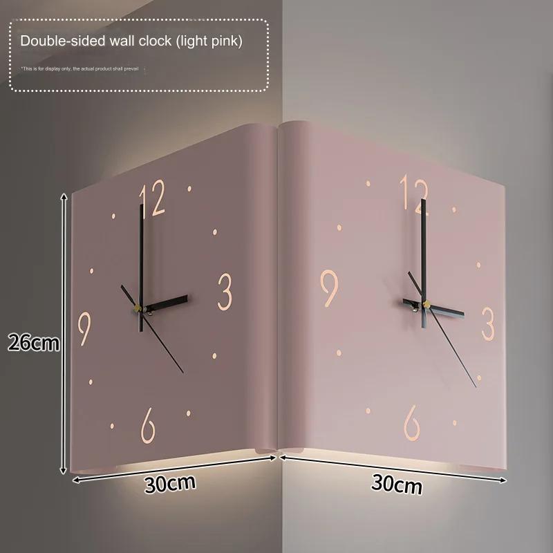 Silent Double Sided LED Corner Clock