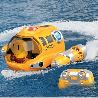 Fast RC Speedboat with Lights and Water Spray