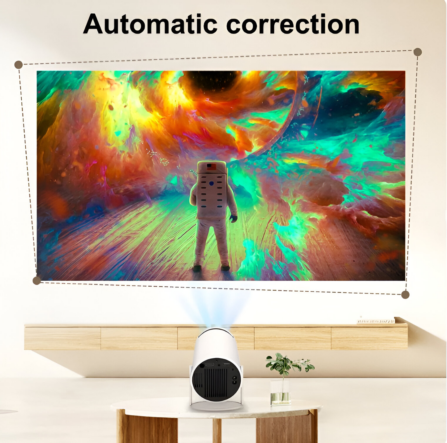 Portable WiFi Projector with Bluetooth Connectivity