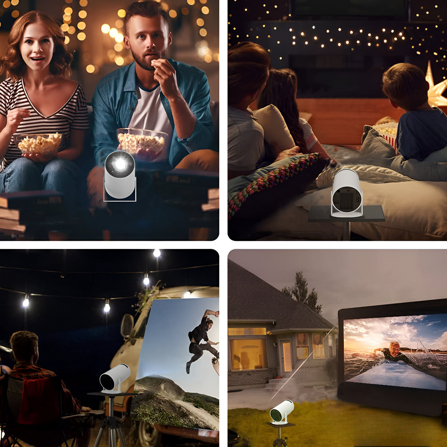 Portable WiFi Projector with Bluetooth Connectivity