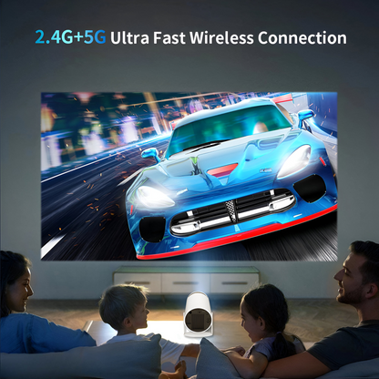 Portable WiFi Projector with Bluetooth Connectivity