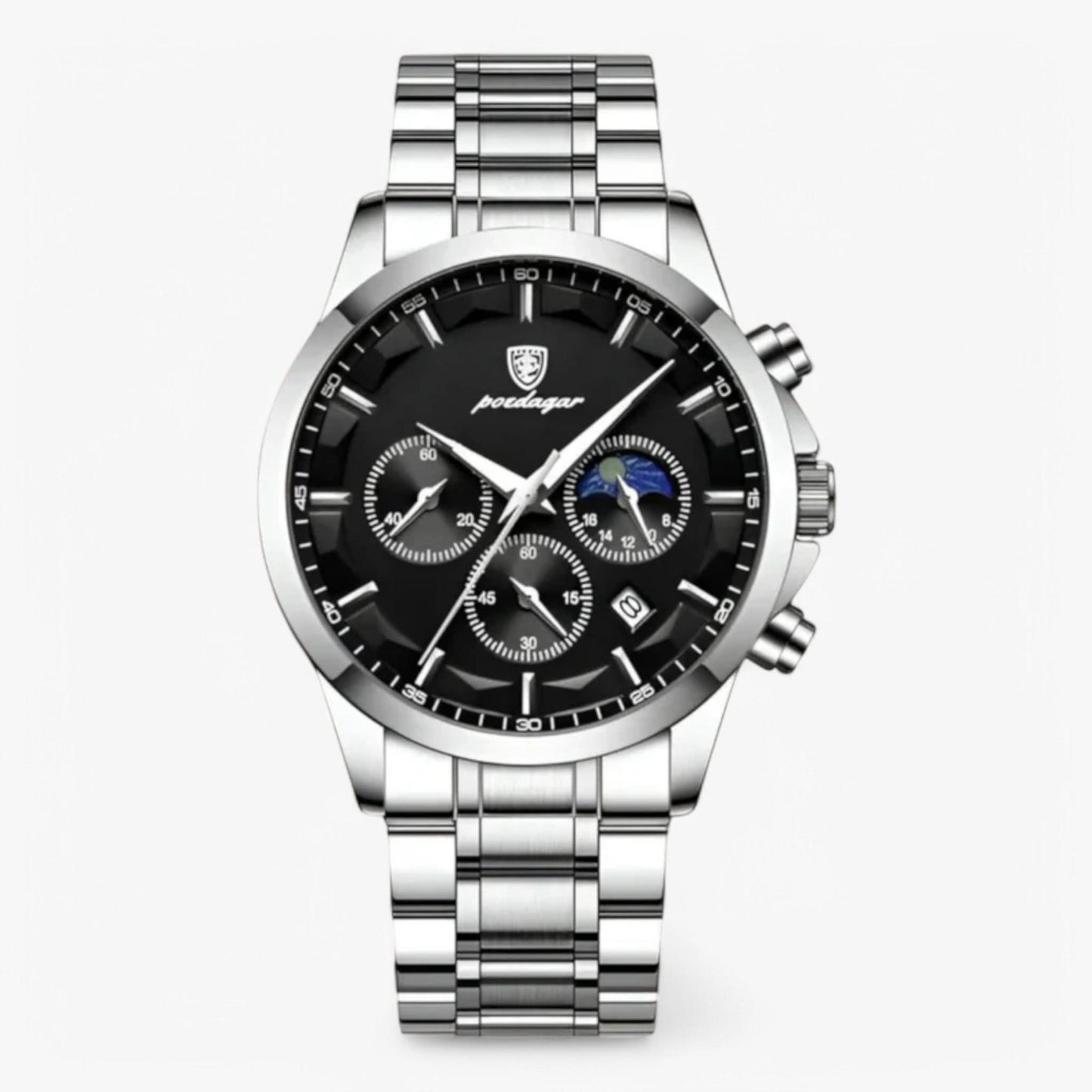 Classic Mens Brown Leather Quartz Watch with Date