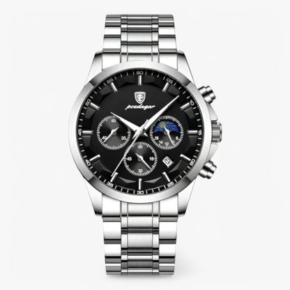 Classic Mens Brown Leather Quartz Watch with Date