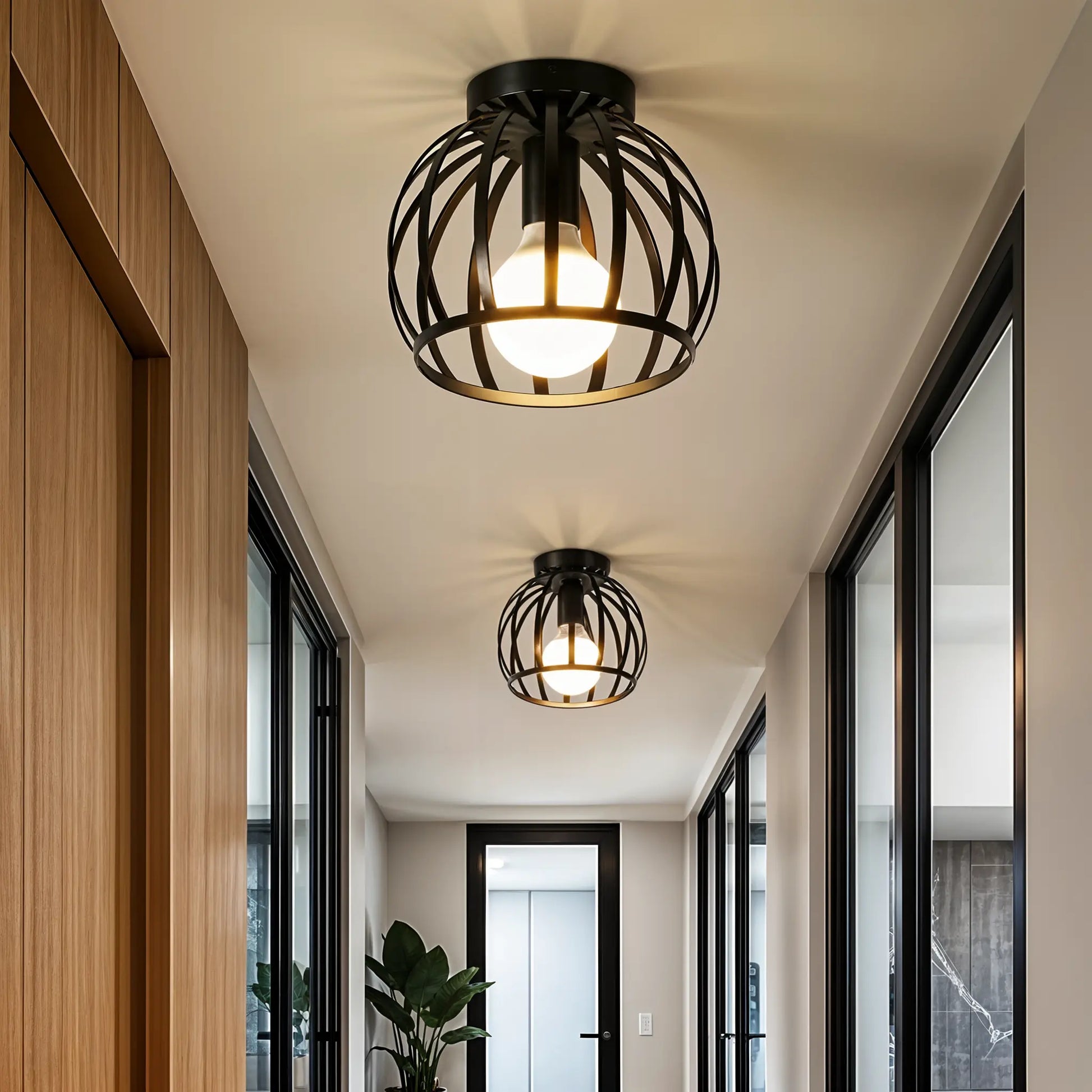 Sleek Black Iron Pendant Lamp - Luxicro