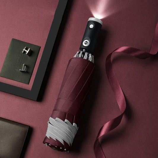 Compact Windproof LED Travel Umbrella - Luxicro