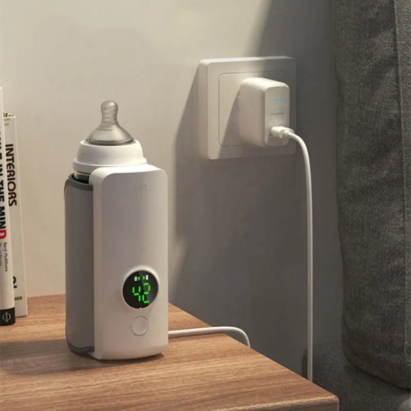 Portable Baby Bottle Warmer - Fast Rechargeable Heater - Luxicro