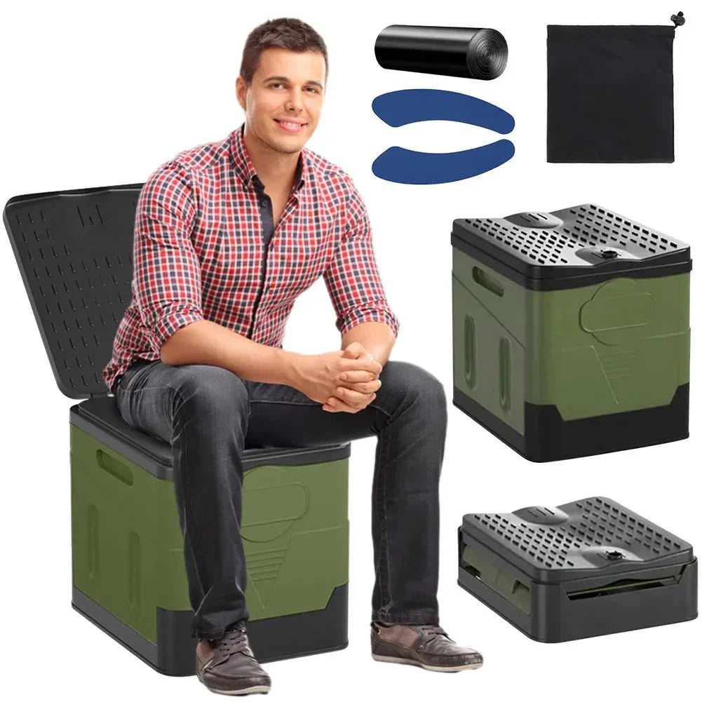 Compact Travel Toilet - Portable Camping Loo for Adults - Luxicro