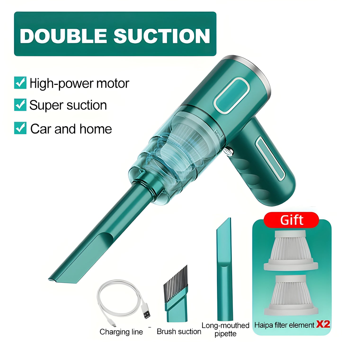 Portable Cordless Hand Vacuum Rechargeable Lightweight Cleaner