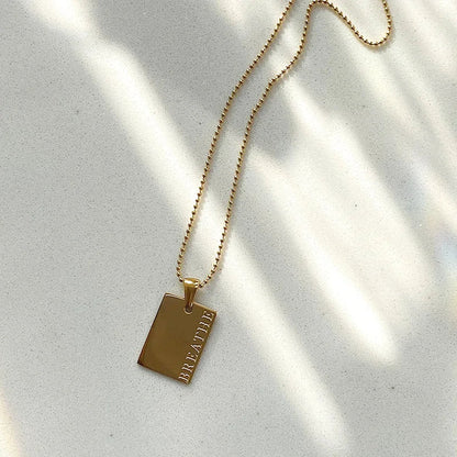 Motivational Quote Engraved Pendant Jewelry - Luxicro