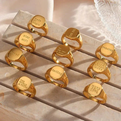 Inspirational Message Personalized Ring Bands