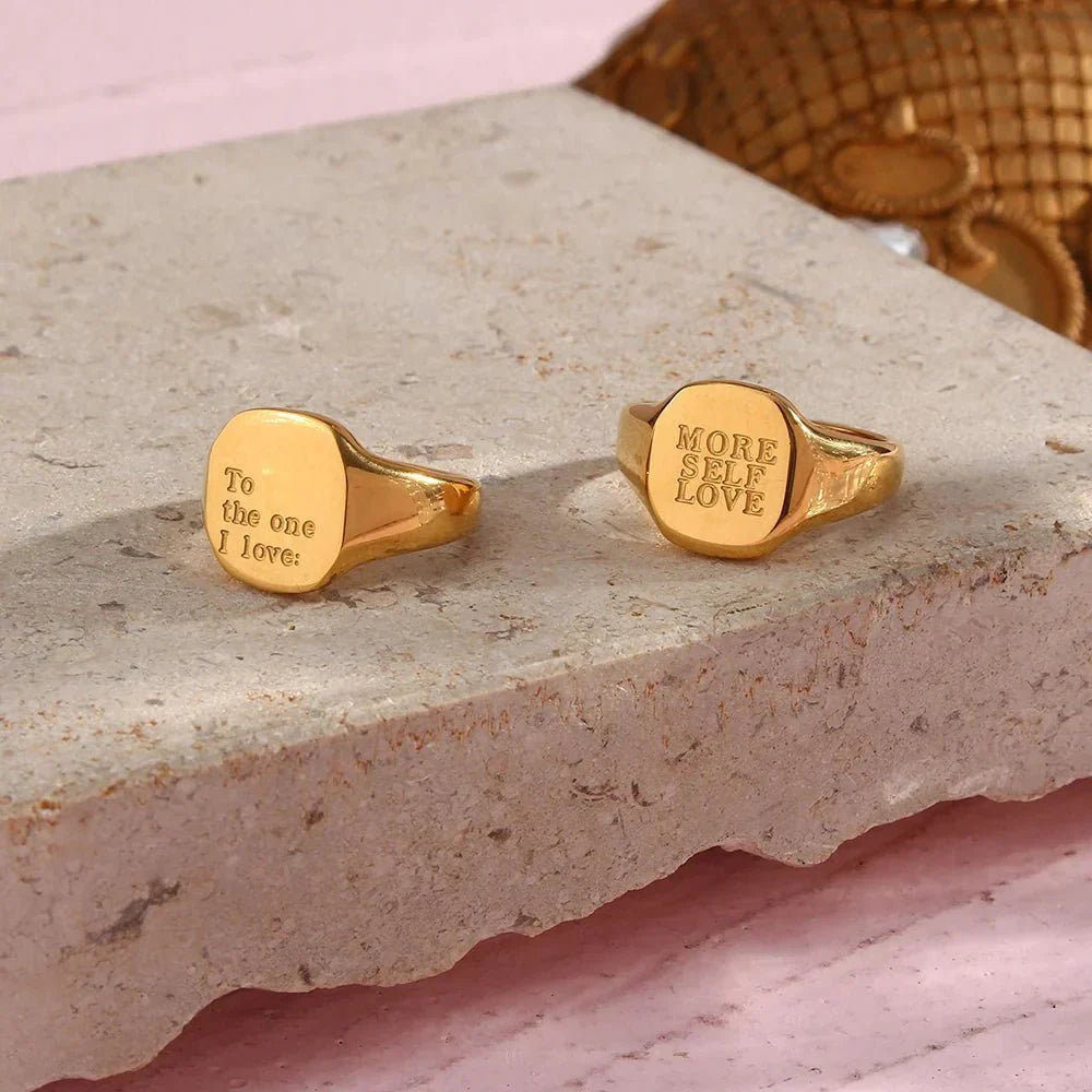Inspirational Message Personalized Ring Bands