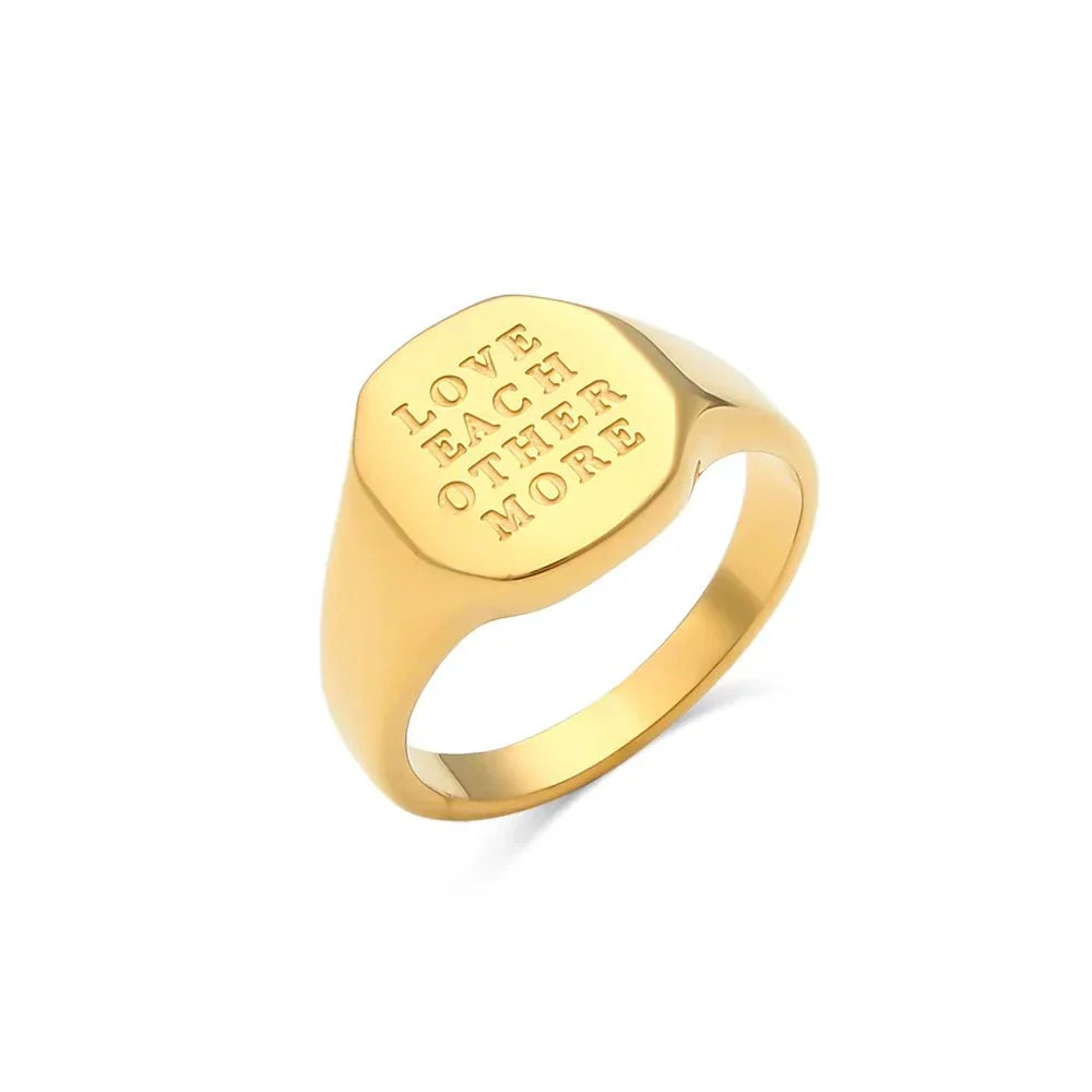 Inspirational Message Personalized Ring Bands