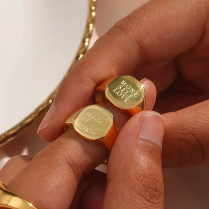 Inspirational Message Personalized Ring Bands