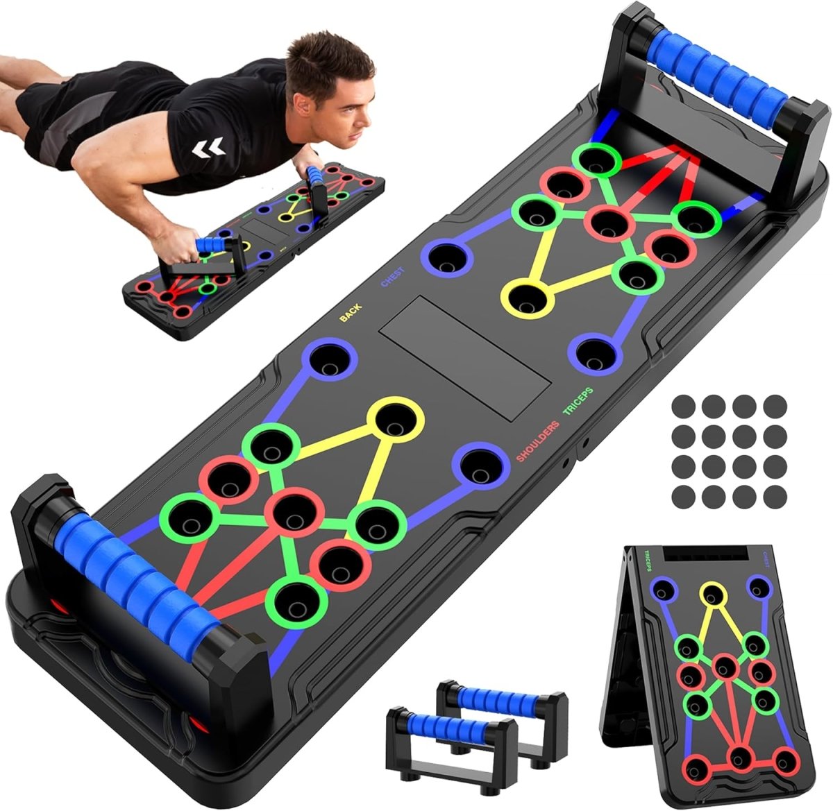 Space Saving Fitness Pushup Exercise Board - Luxicro