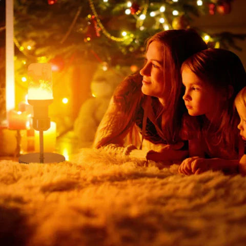 Cozy Soft LED Desk Lamp with Flicker Light Effect