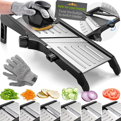 Easy Vegetable Slicer with Safety Gloves