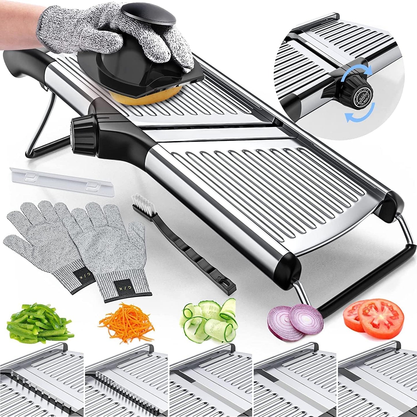 Easy Vegetable Slicer with Safety Gloves - Luxicro