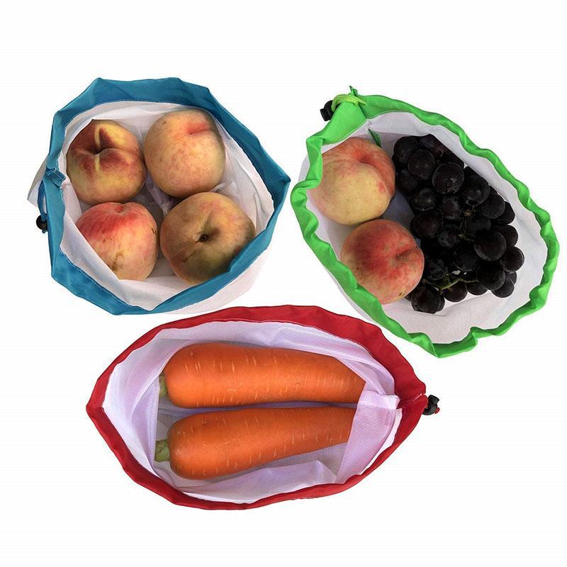 Eco Friendly Reusable Mesh Shopping Bags 12 Pack
