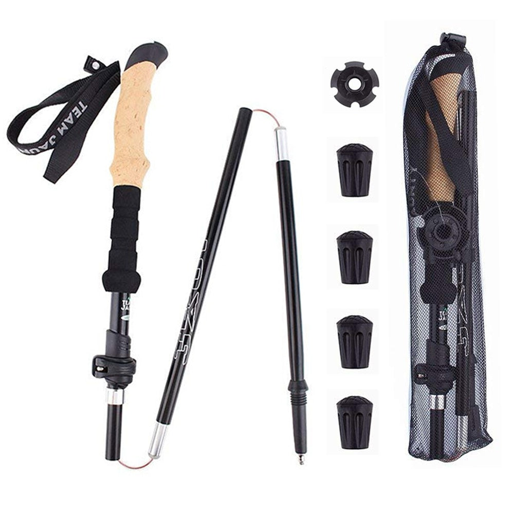 Portable Collapsible Hiking Walking Stick - Luxicro