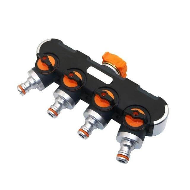 Durable 4-Way Water Hose Splitter Connector