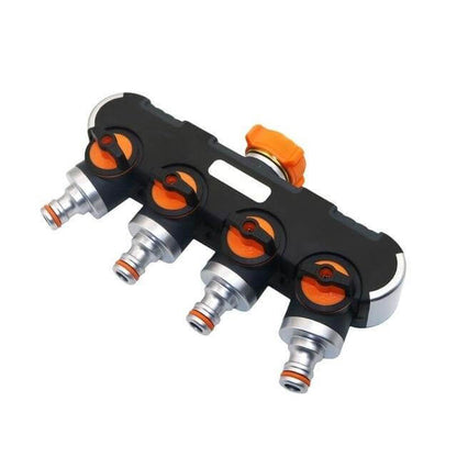 Durable 4-Way Water Hose Splitter Connector