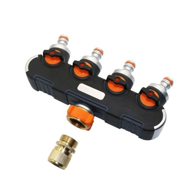 Durable 4-Way Water Hose Splitter Connector