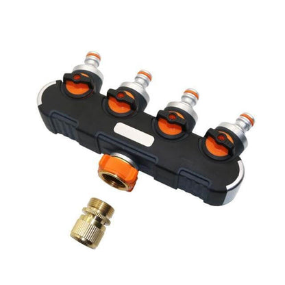 Durable 4-Way Water Hose Splitter Connector
