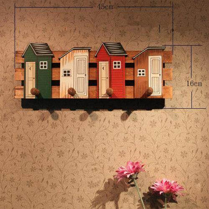 Traditional Oak Hanging Coat Rack