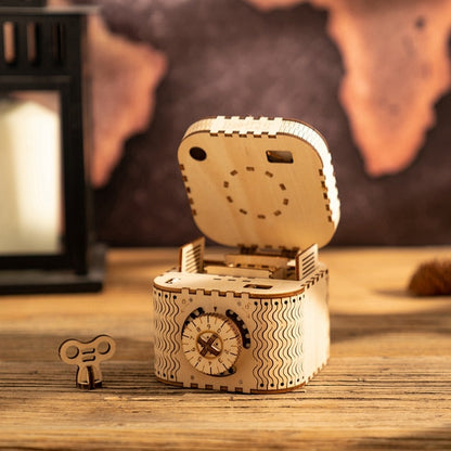 Handcrafted Wooden Treasure Chest Box - Luxicro