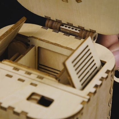 Unique Wooden Puzzle Trinket Box