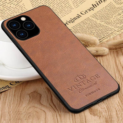 Classic Brown Leather iPhone 11 Case - Luxicro