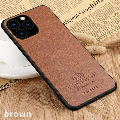 Classic Brown Leather iPhone 11 Case