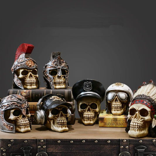 Creepy Halloween Skull Figurine Decoration - Luxicro