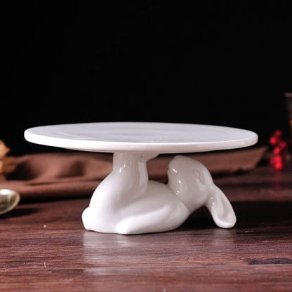 Cute Rabbit Ceramic Serving Platter Tray