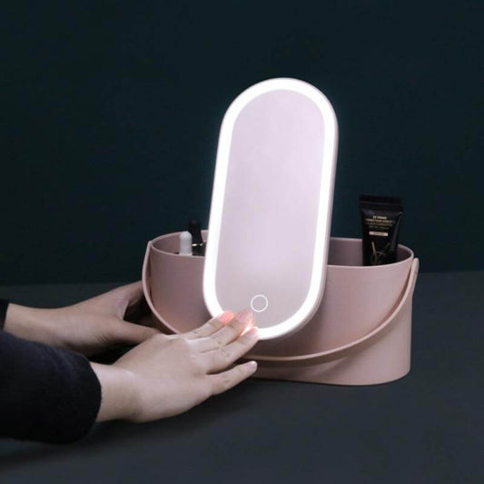 Compact Travel Makeup Case with LED Light - Luxicro