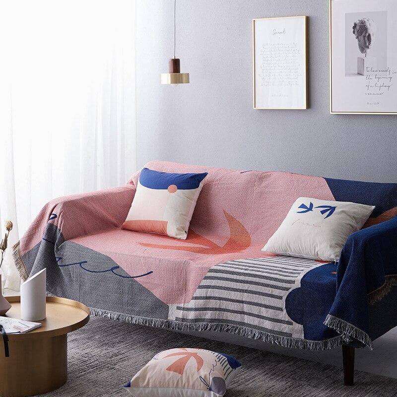 Warm Nordic Check Throw Blankets - Luxicro