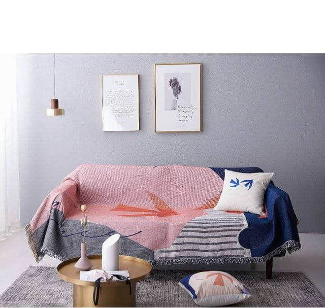 Warm Nordic Check Throw Blankets
