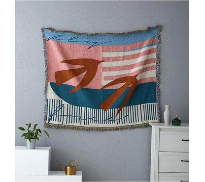 Warm Nordic Check Throw Blankets