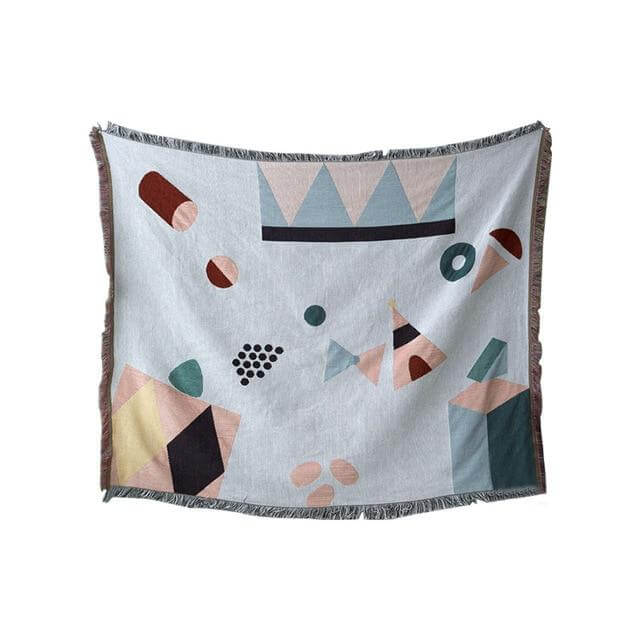 Warm Nordic Check Throw Blankets