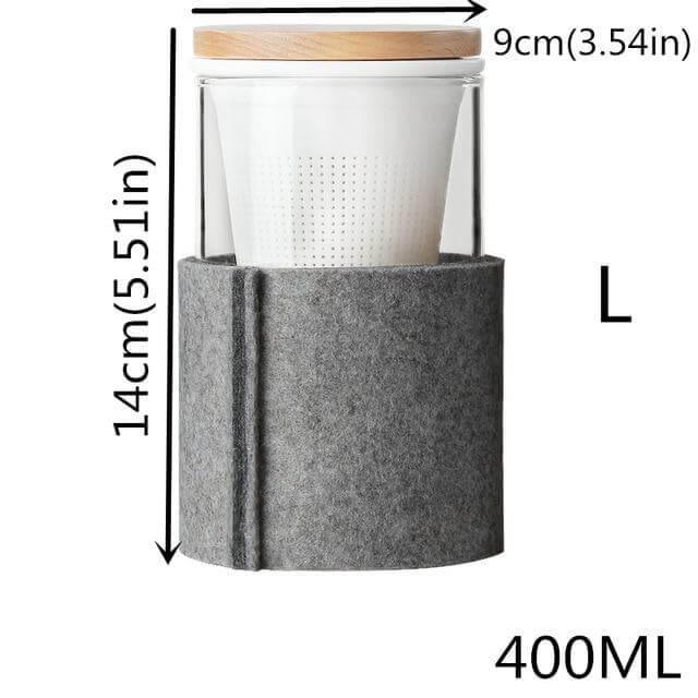 Premium Tea Infuser with Natural Wood Lid